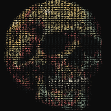 Skull converted into detailed character art with RetroStudio